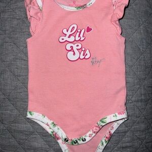 Betsey Johnson Pink 'Lil Sis' Bodysuit